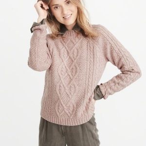 A&F Cream Cable Knit Sweater